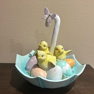 Easter umbrella with baby chicks and Easter eggs 9X10"